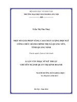 Một số giải pháp nâng cao chất lượng đội ngũ công chức hành chính thị xã quảng yên, tỉnh quảng ninh 