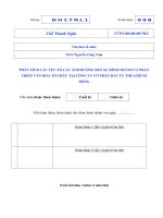 Tiểu luận môn Văn hóa tổ chức Phân tích các yếu tố cấu ảnh hưởng đến sự hình thành và phát triển văn hóa tổ chức tại Công ty cổ phần đầu tư Thế Giới Di Động