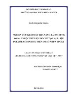 Nghiên cứu khảo sát khả năng tái sử dụng xơ da thuộc phế liệu để chế tạo vật liệu polyme composite trên cơ sở nhựa epoxy 