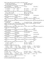 Bài tập trắc nghiệm về sự điện li môn hóa học lớp 11 phần 4 | Lớp 11, Hóa học - Ôn Luyện