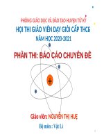 Thuyết trình báo cáo chuyên đề thi GVG xong 