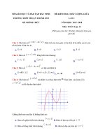 Đề kiểm tra chất lượng giữa kì môn toán lớp 12 năm 2017 trường thpt thuận thành số 3 lần 1 | Toán học, Lớp 12 - Ôn Luyện