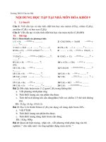 NỘI DUNG ÔN TẬP TẠI NHÀ MÔN HÓA  9 ( LẦN 3)
