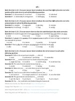 Đề Thi Thử môn Tiếng Anh kỳ thi THPT quốc gia năm 2018 mã 1 | Đề thi đại học, Tiếng Anh - Ôn Luyện