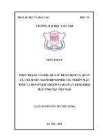 THỰC TRẠNG VÀ HIỆU QUẢ SỬ DỤNG DỊCH VỤ QUẢN LÝ, CHĂM SÓC NGƯỜI BỆNH PHỔI TẮC NGHẼN MẠN TÍNH VÀ HEN Ở MỘT SỐ ĐƠN VỊ QUẢN LÝ BỆNH PHỔI MẠN TÍNH TẠI VIỆT NAM