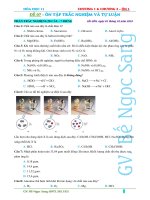 Đề ôn tập chương 1 và 2 môn hóa học lớp 11 mã 7 | Lớp 11, Hóa học - Ôn Luyện