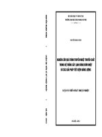Nghiên cứu quá trình truyền nhiệt truyền chất trong hệ thống sấy lạnh dùng bơm nhiệt và các giải pháp tiết kiệm năng lượng 