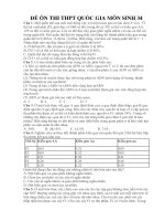 Đề thi thử THPT quốc gia môn sinh mã 34 | Đề thi đại học, Sinh học - Ôn Luyện