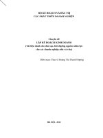 Chuyên đề lập kế hoạch kinh doanh 