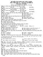Đề kiểm tra khảo sát chất lượng về sự điện li môn hóa học lớp 11 | Lớp 11, Hóa học - Ôn Luyện