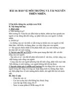 GDCD 7 BÀI 14 BẢO VỆ MÔI TRƯỜNG VÀ TÀI NGUYÊN THIÊN NHIÊN