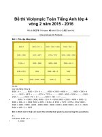Đề ôn luyện violympic TA lớp 4 vòng 2