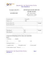 BỘ ĐỀ BỒI DƯỠNG HỌC SINH GIỎI TIẾNG ANH LỚP 4 - Tài liệu Tiếng Anh lớp 4