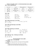 Bồi dưỡng Violympic Toán 2 - TÍNH GIÁ TRỊ BIỂU THỨC VÀ TÌM THÀNH PHẦN CHƯA BIẾT.