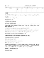 Đề kiểm tra 15 phút môn lịch sử lớp 11 mã 2 | Lớp 11, Lịch sử - Ôn Luyện