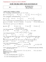 10 đề thi HK2 môn Toán lớp 10 có đáp án - Gia sư Hà Nội