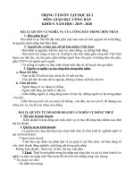 Trọng tâm chương trình và nội dung ôn tập Môn GDCD lớp 9 ...