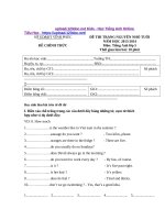 BỘ ĐỀ BỒI DƯỠNG HỌC SINH GIỎI TIẾNG ANH LỚP 5 - Tài liệu Tiếng Anh lớp 5