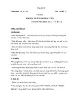 2018 Tuần 20 tiết 74 Văn bản BÀI HỌC ĐƯỜNG ĐỜI ĐẦU TIÊN (Trích Dế Mèn phiêu lưu kí - TÔ HOÀI)