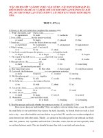 ÔN TẬP TIẾNG ANH KHỐI 7 TẠI NHÀ ( BÀI TEST SỐ 3 )