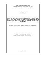 Đánh giá hiện trạng ô nhiễm môi trường và công nghệ xử lý nước thải tại các cơ sở xi mạ trang sức chủ yếu ở tỉnh hà nam  đề xuất giải pháp cải thiện hệ thống xử lý nước thải 
