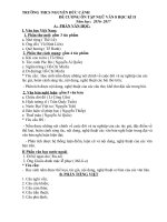 Đề cương ôn tập Ngữ văn lớp 8 kì II