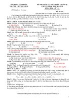 Đề thi khảo sát chất lượng có đáp án môn hóa học lớp 11 năm 2019 trường thpt liễn sơn mã 101 | Lớp 11, Hóa học - Ôn Luyện