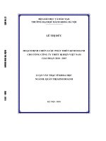 Hoạch định chiến lược phát triển kinh doanh cho tổng công ty thiết bị điện việt nam giai đoạn 2010   2015 