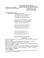 Đề kiểm tra chất lượng 8 tuần kì 2 môn ngữ văn lớp 11 năm 2015 trường thpt nghĩa minh | Ngữ văn, Lớp 11 - Ôn Luyện