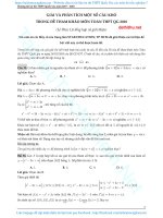 Phân tích và giải các câu khó đề minh họa môn Toán 2018