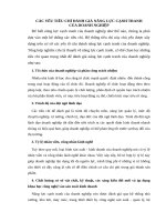 CÁC YẾU TỐ CẤU THÀNH NĂNG LỰC CẠNH TRANH CỦA DOANH NGHIỆP