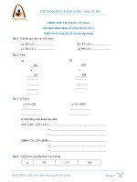 TOÁN 4: BÀI TẬP TUẦN 13