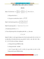 Đề kiểm tra giữa kì 2- Toán 9- NH:2020-2021- Mới nhất- Đáp án chi tiết – Xuctu.com