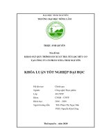 Khảo sát quy trình sản xuất trà túi lọc hữu cơ tại công ty cổ phần ntea thái nguyên 