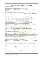 Bộ đề cương ôn tập giữa kì 2 môn toán lớp 8 năm học 2019 - 2020