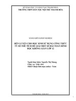 Sáng kiến kinh nghiệm, SKKN - Rèn luyện cho học sinh sử dụng công thức tỷ số thể tích để giải một số bài toán hình học không gian lớp 12