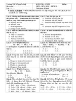 Đề kiểm tra 1 tiết Hóa học 8 - Tiết 25 (Nhật Vy)