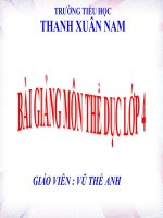 Lớp 4 - Bài: Đội hình đội ngũ. Trò chơi “trao tín gậy” - Tuần 7