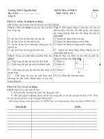 Đề KT 15 phút HKI môn vật lý 8 năm học 2016-2017