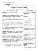 ĐỀ CƯƠNG ÔN TẬP Ở NHÀ LẦN 2 NGÀNH CÔNG NGHIỆP