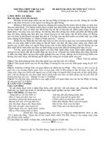 đề kiểm tra cuối kỳ 1 năm học 20202021 môn văn kèm gợi ý làm bài  thpt trung giã