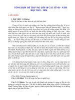 TỔNG hợp  đề THI vào lớp 10 các TỈNH 2020 