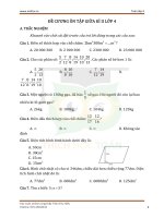 Bộ đề cương ôn tập giữa kì 2 môn toán lớp 4 năm học 2019 - 2020