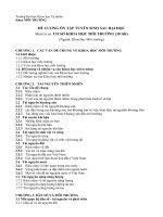 Môn cơ sở – Cơ sở khoa học môi trường (ngành Khoa học môi trường) cập nhật và áp dụng từ kỳ thi tuyển sinh đợt 1 năm 2020