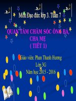 Bài 7: Quan tâm, chăm sóc ông bà, cha mẹ, anh chị em