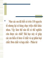 Đơn chất và hợp chất - Phân tử