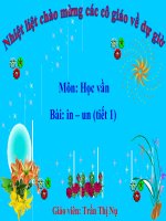 Học vần - Bài 48: in – un (tiết 1)