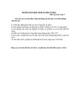 Đề cương hướng dẫn tự học ở nhà Tháng 2,3 môn Lịch sử 9