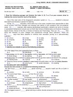 đề thi giữa kỳ 2 môn tiếng anh 3 khối ngày 23012019  thpt trung giã