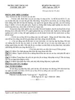 đề kiểm tra cuối kỳ 1 năm học 20202021 môn văn kèm gợi ý làm bài  thpt trung giã